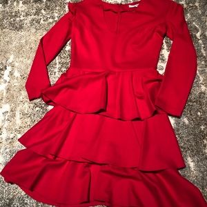 Ruffle Red Dress